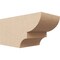 Ekena Millwork 6in. W x 6in. H x 12in. L Ridgewood Woodgrain TimberThane Rafter Tail, Primed Tan RFTUR06X06X12RIDRCPR - alternate 1